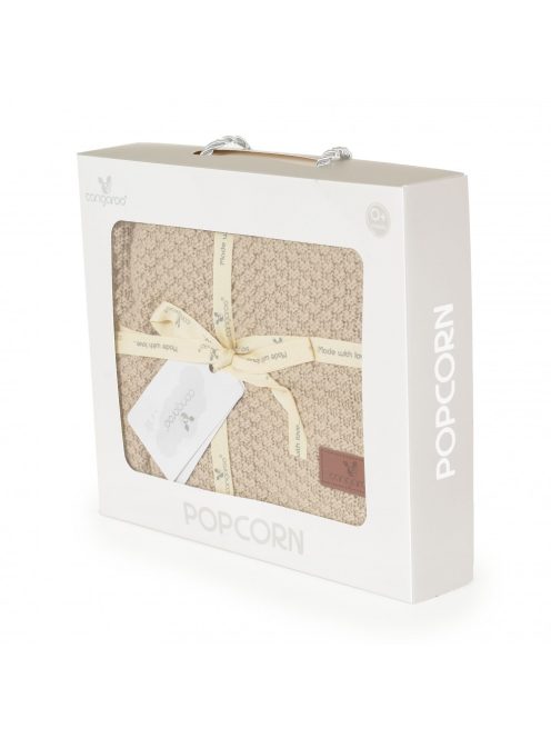POPCORN Kötött takaró 80x100cm BÉZS/vbarna
