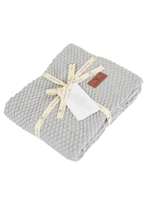 POPCORN Kötött takaró 80x100cm SZÜRKE