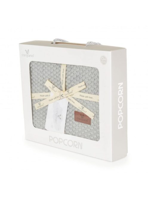 POPCORN Kötött takaró 80x100cm SZÜRKE