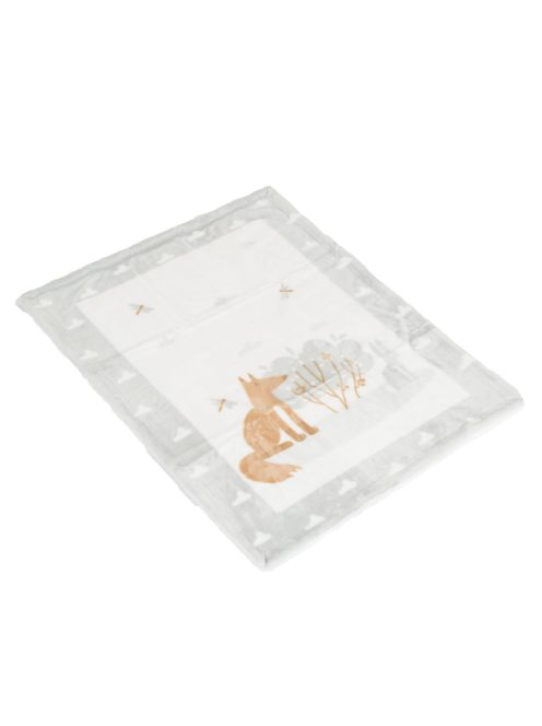 Baba takaró LITTLE FRIENDS 80x110 cm erdei állatos SZÜRKE