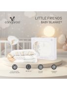 Baba takaró LITTLE FRIENDS 80x110 cm erdei állatos SZÜRKE