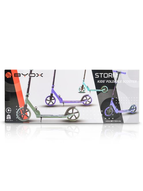 Felnőtt Roller BYOX STORM 6 éves kortól, max 100kg-ig ZÖLD