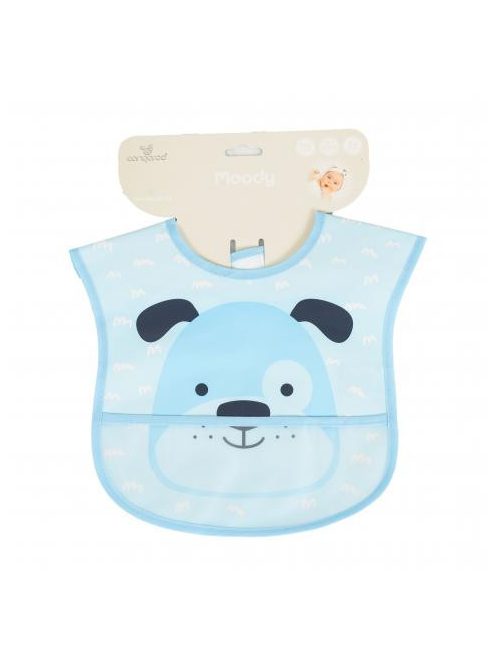 MOODY előke, zsebes, tépőzáras, kutyusos KÉK