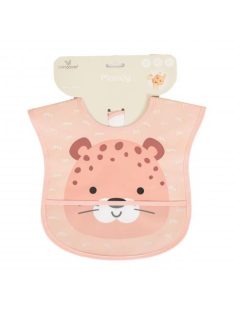 MOODY előke, zsebes, tépőzáras, leopárd PINK