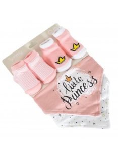TUMMY zokni+nyálkendő szett 2+2db PINK