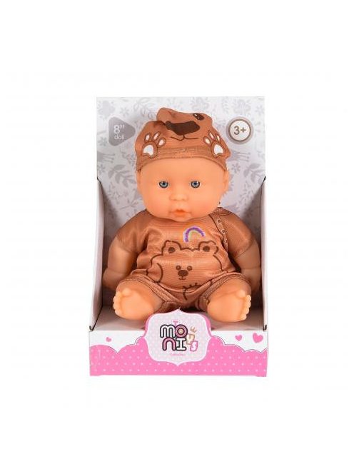 JÁTÉKBABA 20cm 6013 újszülött BARNA