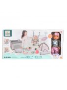 BABA játékszett 36 cmes LÁNY babával delux playset SZÜRKE/KÉK