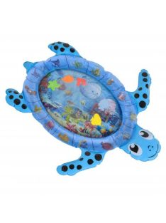JÁTSZÓSZŐNYEG vizes, halacskákkal teknős alakú KÉK
