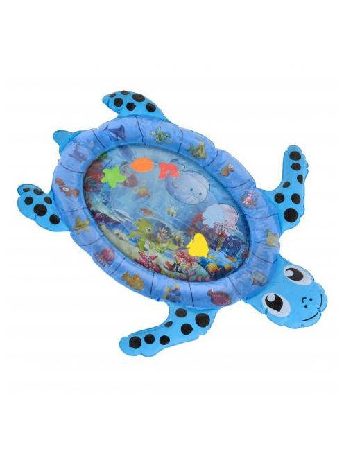 JÁTSZÓSZŐNYEG vizes, halacskákkal teknős alakú KÉK
