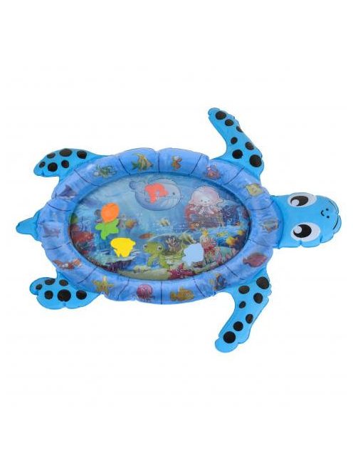 JÁTSZÓSZŐNYEG vizes, halacskákkal teknős alakú KÉK