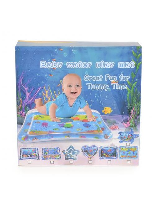 JÁTSZÓSZŐNYEG vizes, halacskákkal teknős alakú KÉK