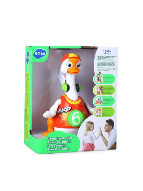 HOLA táncoló liba piros pólós 828