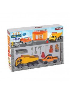 Pilsan  építőkészlet dömper autós 52dbos