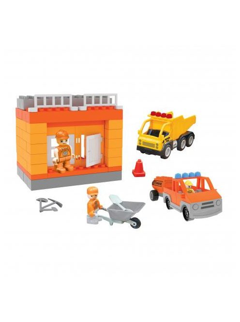 Pilsan  építőkészlet dömper autós 52dbos