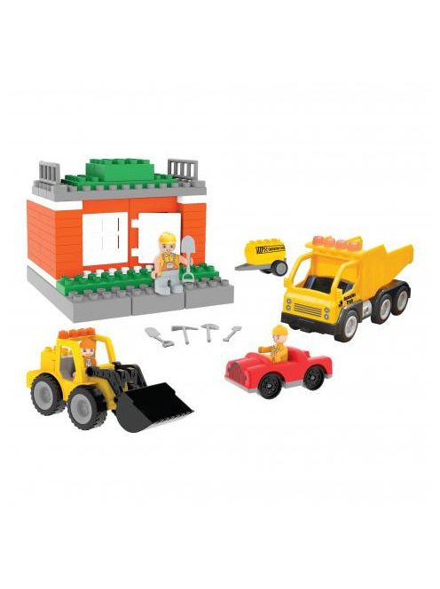 Pilsan  építőkészlet dozer autós 57dbos