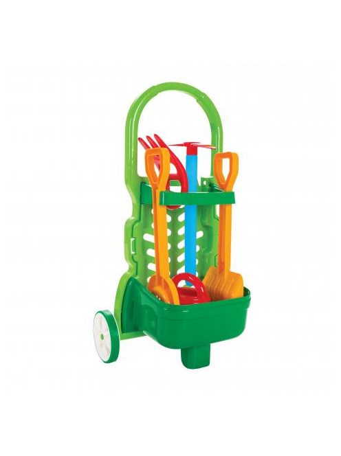 Pilsan kis kerti kocsi szerszámokkal ZÖLD