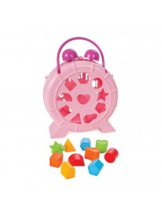 Formaválogató kockák és óra PINK