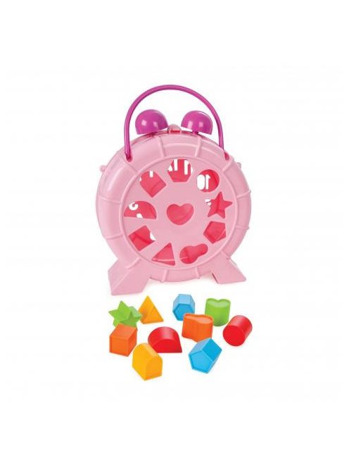 Formaválogató kockák és óra PINK