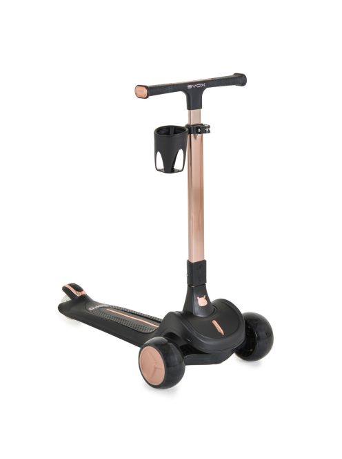 AERO roller, összecsukható, 50kg-ig, 3 kerekű, arany váz FEKETE