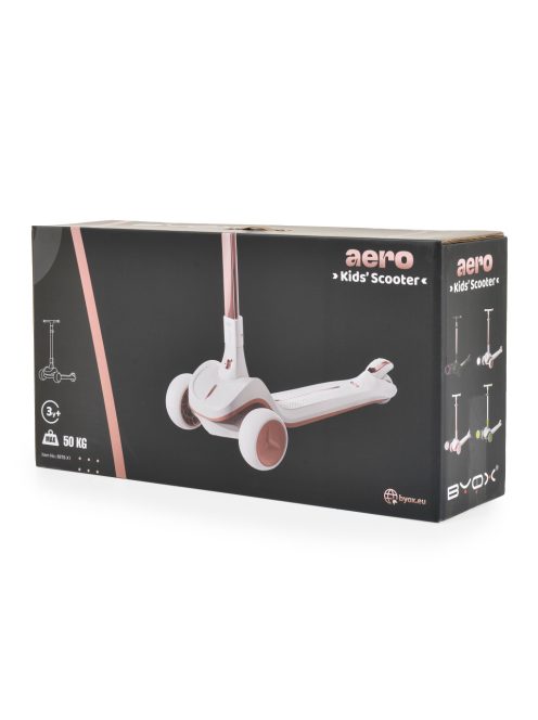 AERO roller, összecsukható, 50kg-ig, 3 kerekű, arany váz FEKETE