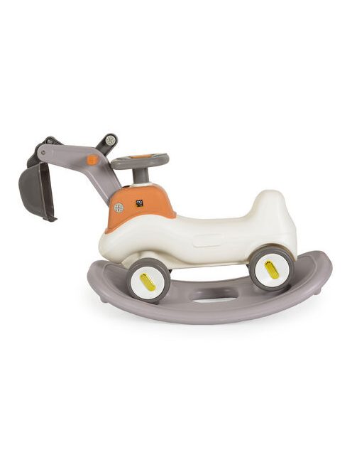 BUMPY ráülős, markoló kanalas bébitaxi kormánnyal SZÜRKE/BÉZS