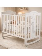 JUNO fa babaágy zsiráf mintával 60*120cm FEHÉR