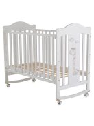 JUNO fa babaágy zsiráf mintával 60*120cm FEHÉR