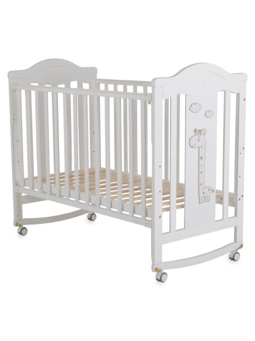 JUNO fa babaágy zsiráf mintával 60*120cm FEHÉR