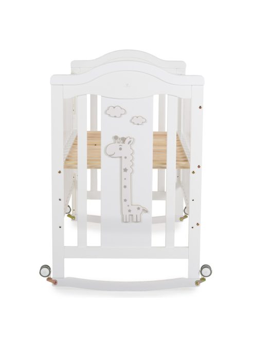 JUNO fa babaágy zsiráf mintával 60*120cm FEHÉR