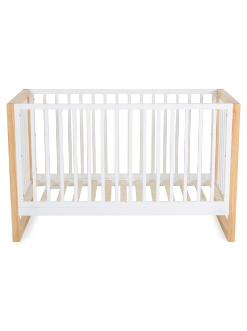 SIERRA fa babaágy rácsos 60*120cm FEHÉR/NATUR