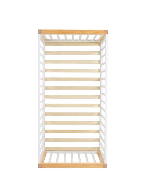 SIERRA fa babaágy rácsos 60*120cm FEHÉR/NATUR