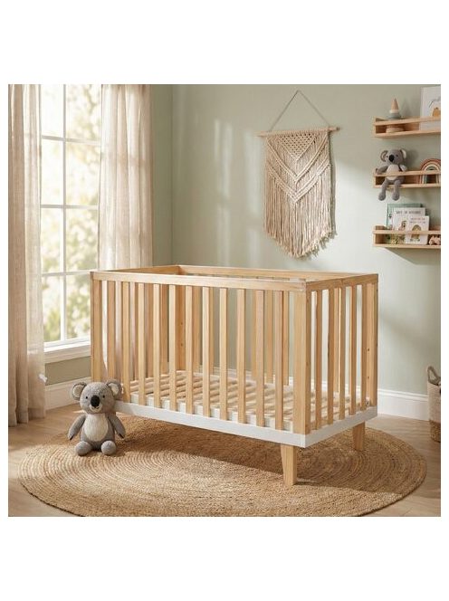 WHISPER fa babaágy 3 magasságban állítható 60x120cm NATUR