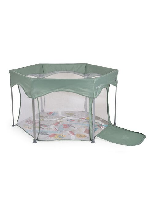 PLAYBOX utazó járóka 6szögletű ZÖLD