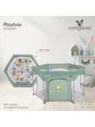 PLAYBOX utazó járóka 6szögletű ZÖLD