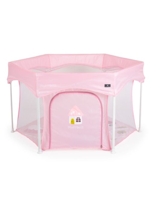 PLAYBOX utazó járóka 6szögletű PINK