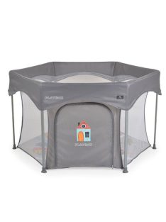 PLAYBOX utazó járóka 6szögletű SZÜRKE