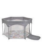 PLAYBOX utazó járóka 6szögletű SZÜRKE