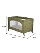 UNO utazóágy 1 szintes zippes kibújóval ZÖLD 