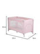 UNO utazóágy 1 szintes zippes kibújóval PINK 