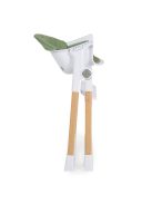 ALMOND etetőszék bőr ülés fa lábakkal ZÖLD