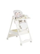 SURPRISE etetőszék szilikon tányérral, evőeszközzel, előkével FEHÉR