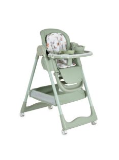   SURPRISE etetőszék szilikon tányérral, evőeszközzel, előkével ZÖLD