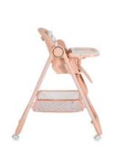 SURPRISE etetőszék szilikon tányérral, evőeszközzel, előkével PINK