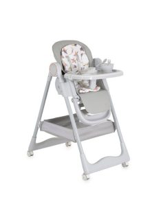   SURPRISE etetőszék szilikon tányérral, evőeszközzel, előkével SZÜRKE