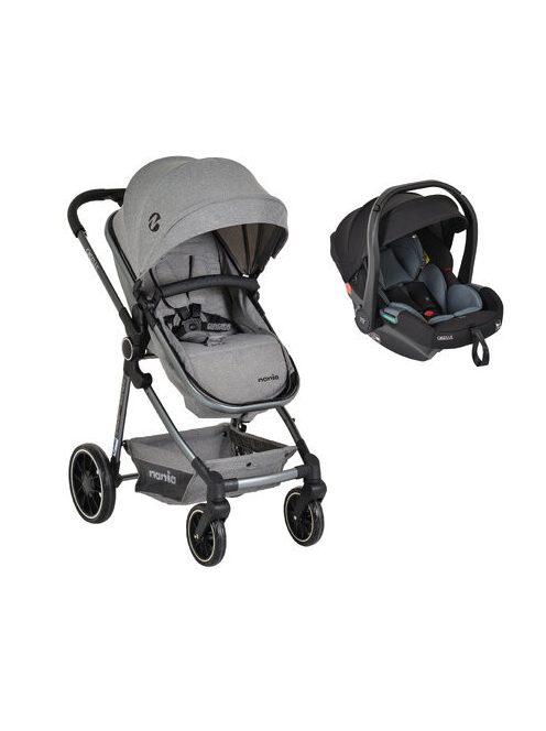 GISELLE átalakítható babakocsi és autós hordozó 40-87cm 2in1 SZÜRKE