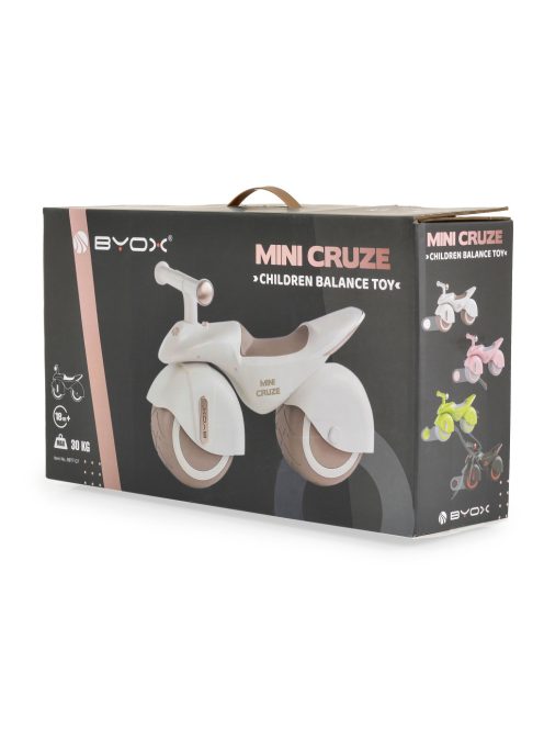 MINI CRUZE futóbicikli zenélő, óriás kerekekkel FEHÉR