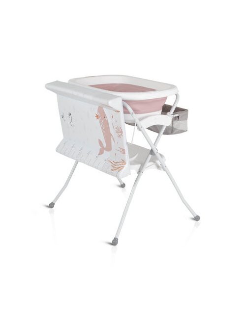 COMO összecsukható kád állvánnyal és pelenkázóval PINK
