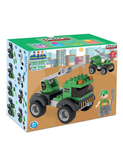 PILSAN építőjáték kis készlet TEHERAUTÓ ZÖLD