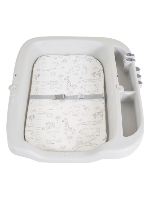 CROCO multifunkciós, összecsukható pelenkázó asztal SZÜRKE