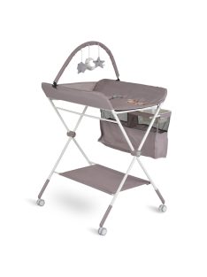   KASKADA multi pelenkázó asztal játékhíddal, tárolókkal SZÜRKE